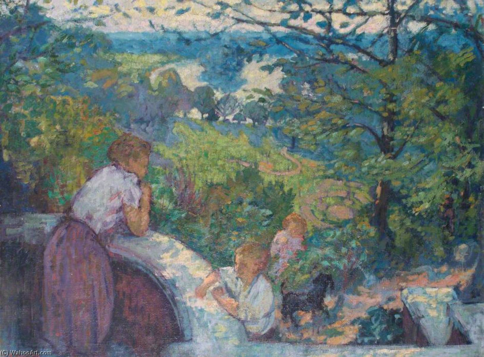 View From The Terrace At Richmond, Surrey — Bernard Dunstan