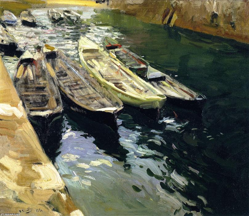 Fishing Boats, Port Of Zarauz — Joaquin Sorolla