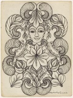 Untitled (face In Mandala) — Minnie Evans