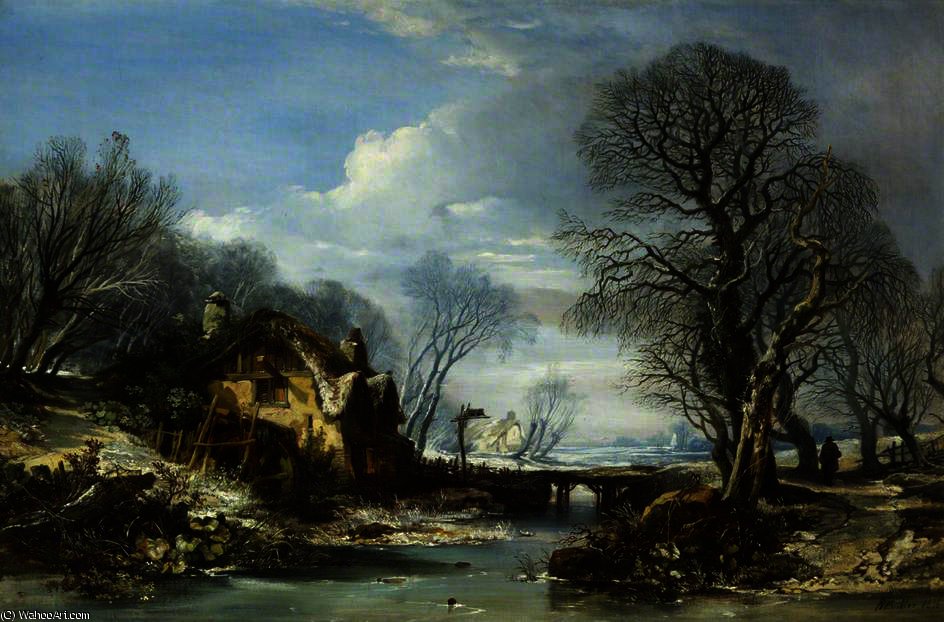 Winter Scene, Porlock — William James Müller