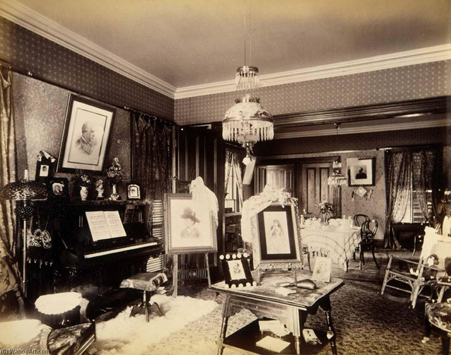 Interior Of Hoyt Mansion, From The Album Views Of Charlestown, New Hampshire — Gotthelf Pach