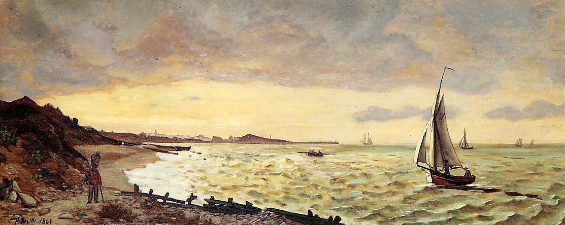 Seascape: The Beach At Sainte-adresse — Frédéric Bazille