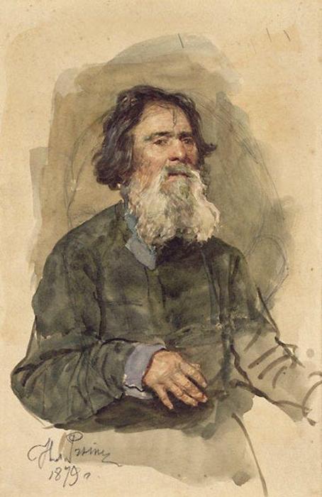 Portrait Of A Bearded Peasant — Ilya Yefimovich Repin