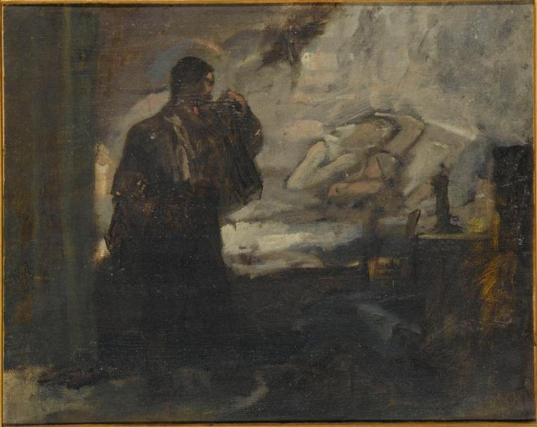 Maternité À L'homme En Noir — Eugène Anatole Carrière