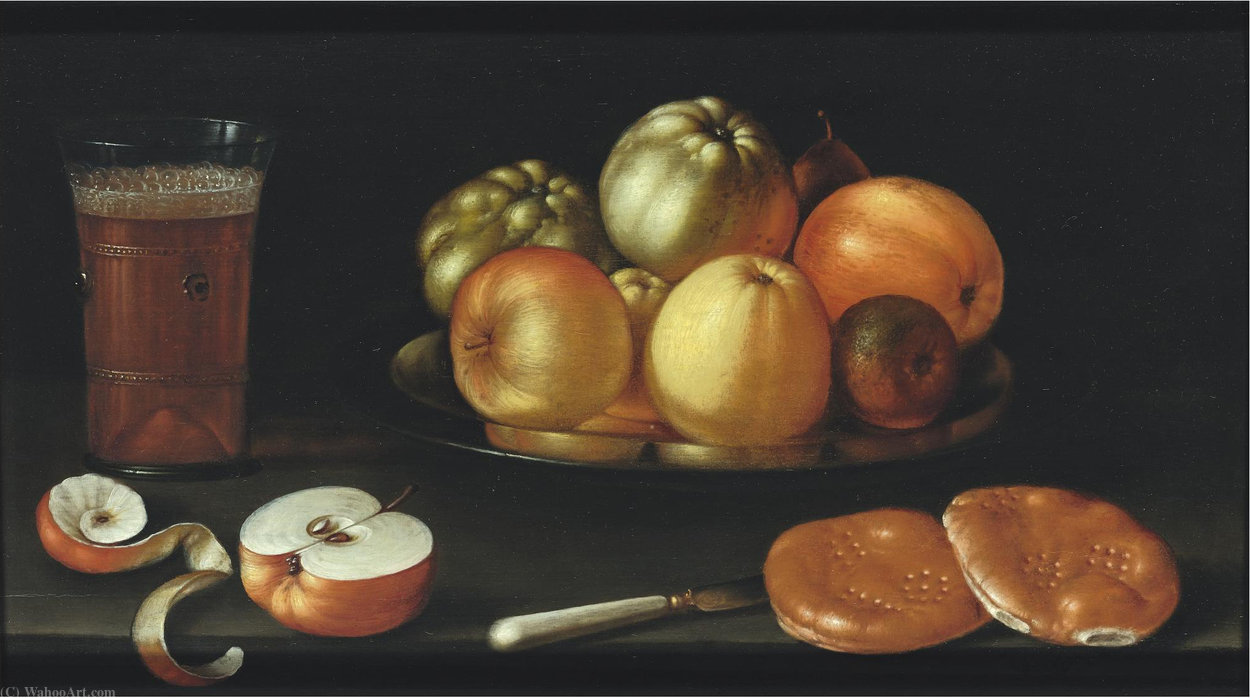 Still Life With Apples And Other Fruit On A Tazza — Cornelis Jacobsz Delff