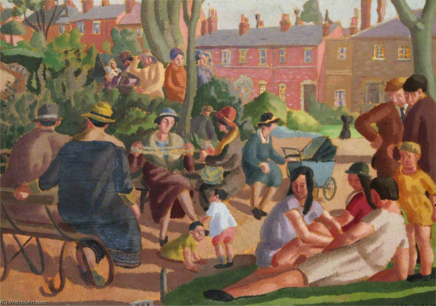 Figures In A Park — Thomas Saunders Nash