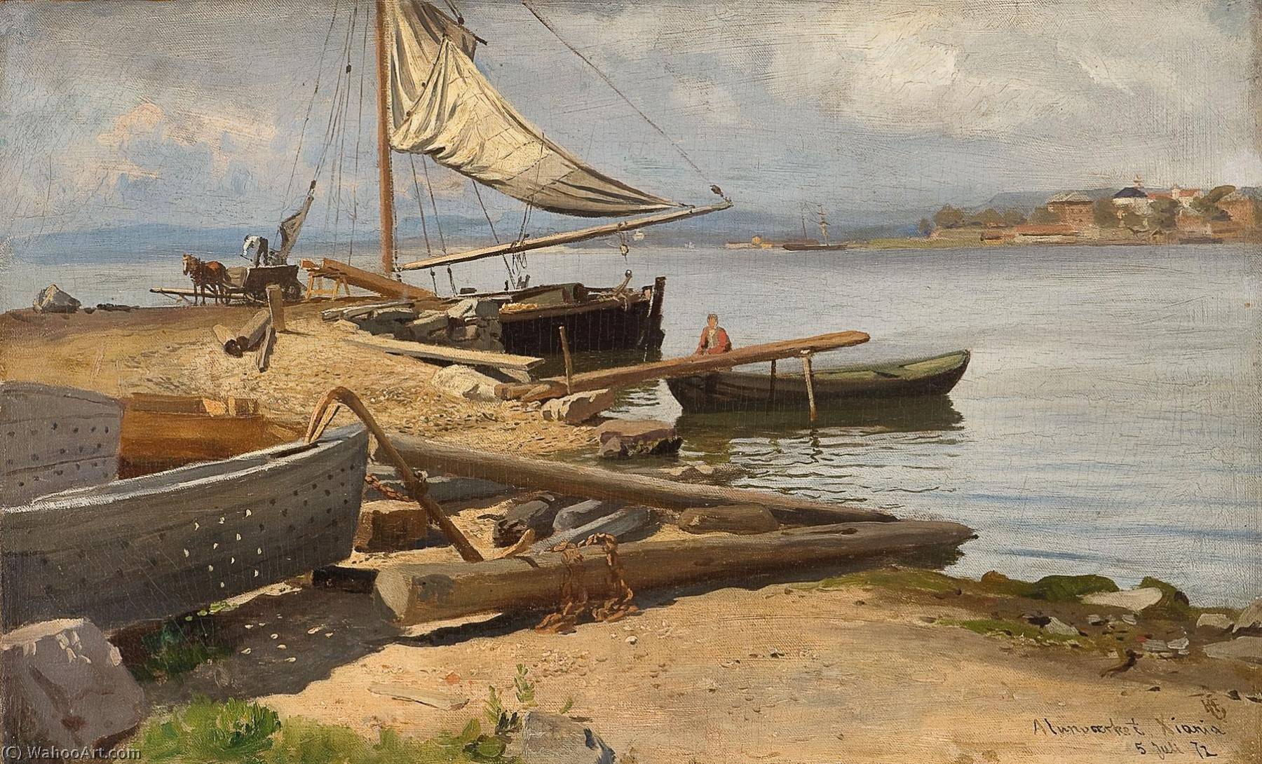 Fra Kristianiafjorden — Hans Fredrik Gude