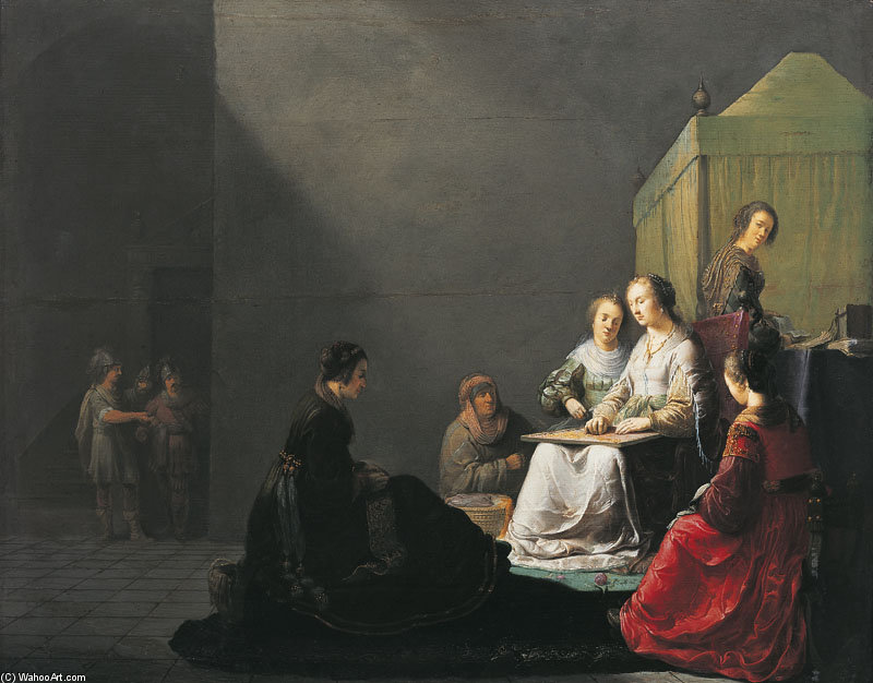 Lucrèce À L'ouvrage — Willem De Poorter