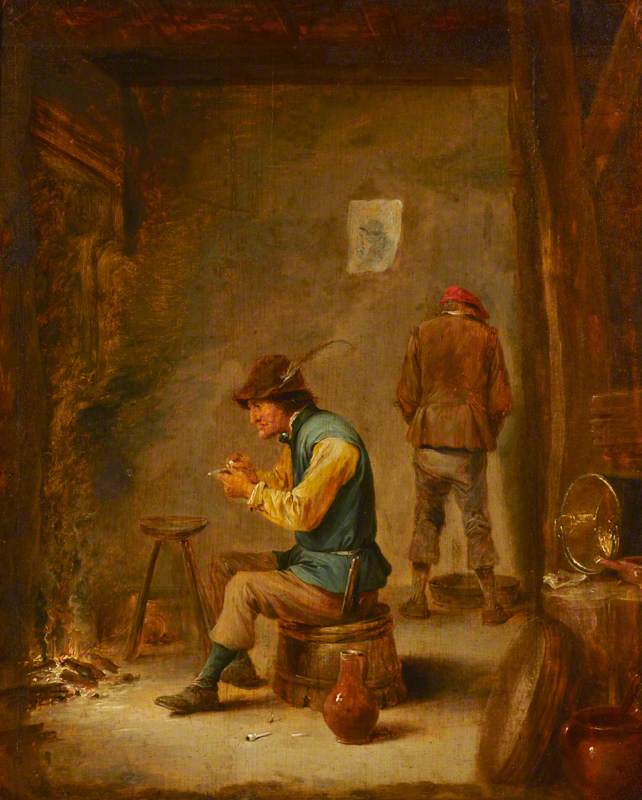 A Peasant Filling His Pipe — David Teniers Ii Le Jeune