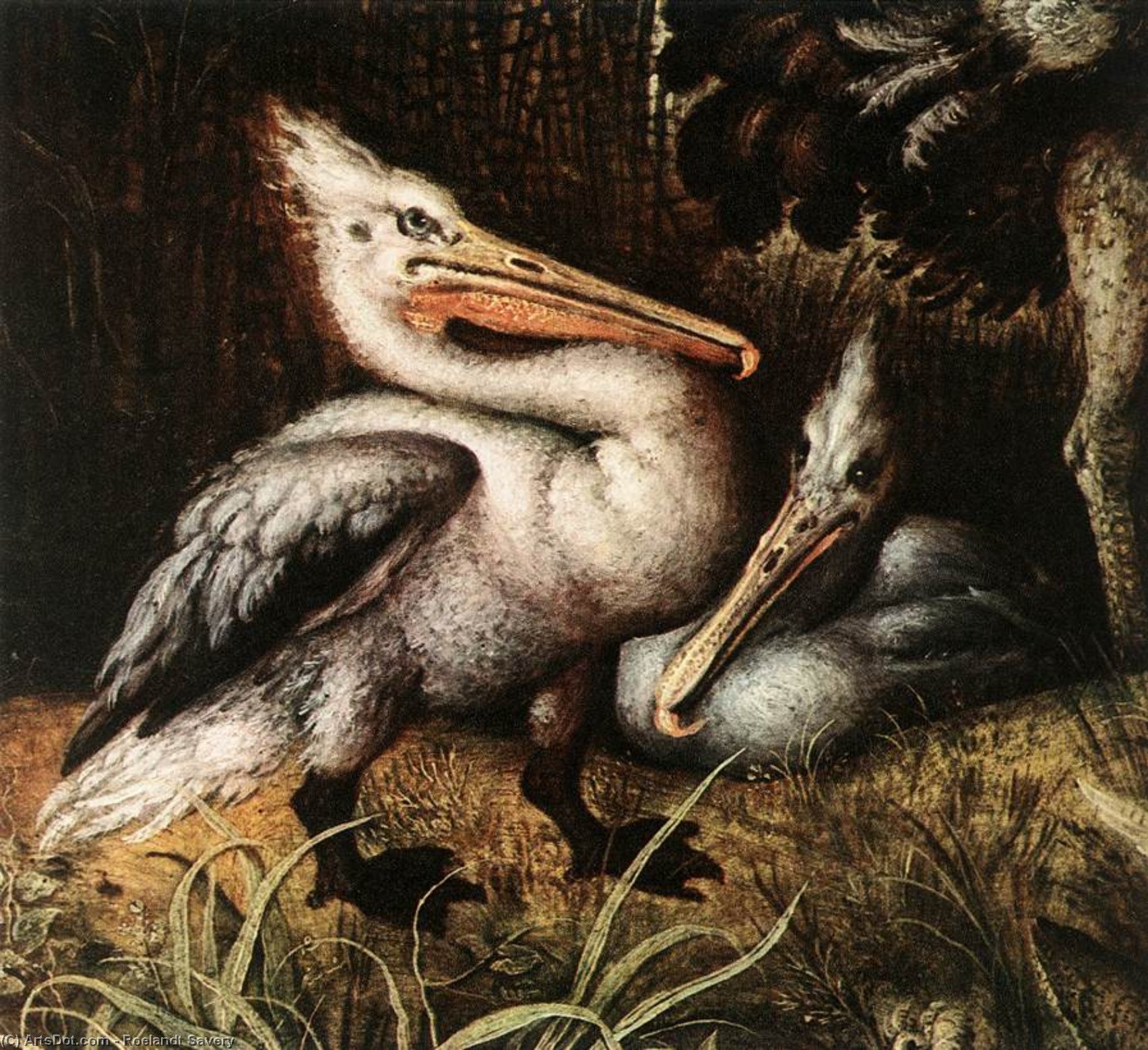 Landscape With Birds (detail) — Roelandt Savery