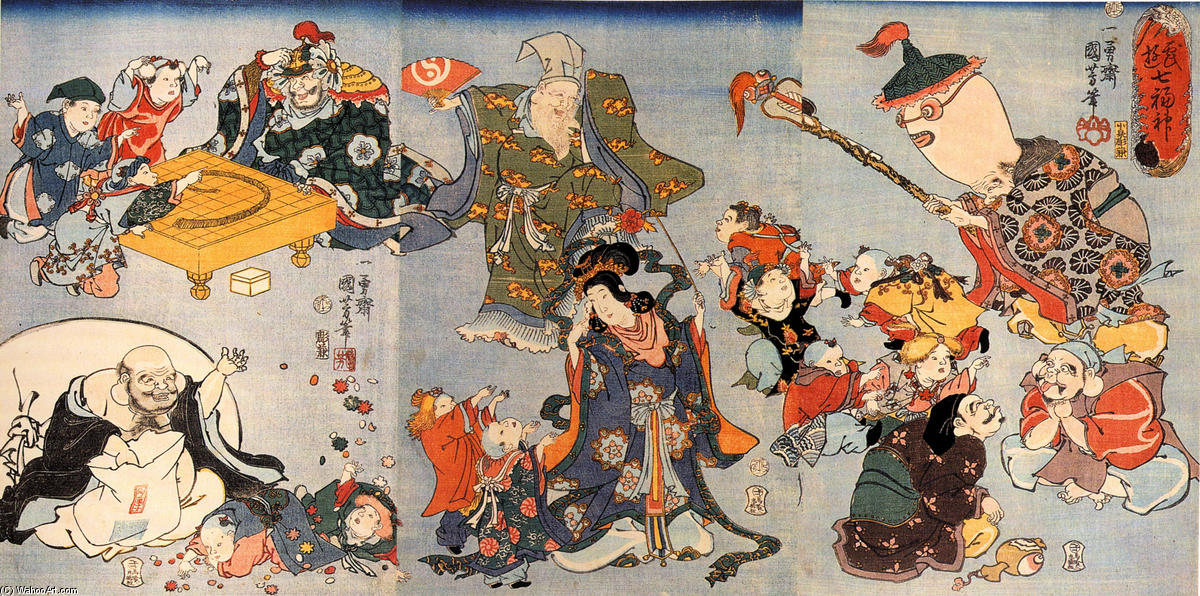 The Seven Gods Of Good Fortune — Utagawa Kuniyoshi