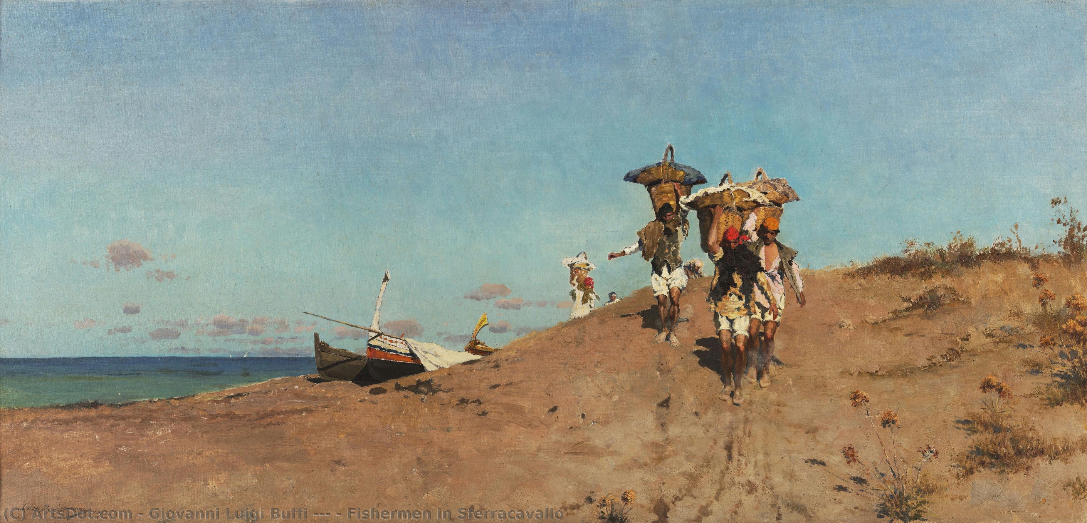Fishermen In Sferracavallo — Giovanni Luigi Buffi (?)