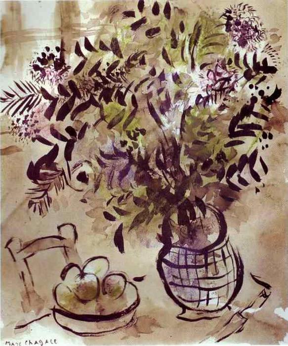 Still Life With Vase Of Flowers — Marc Chagall