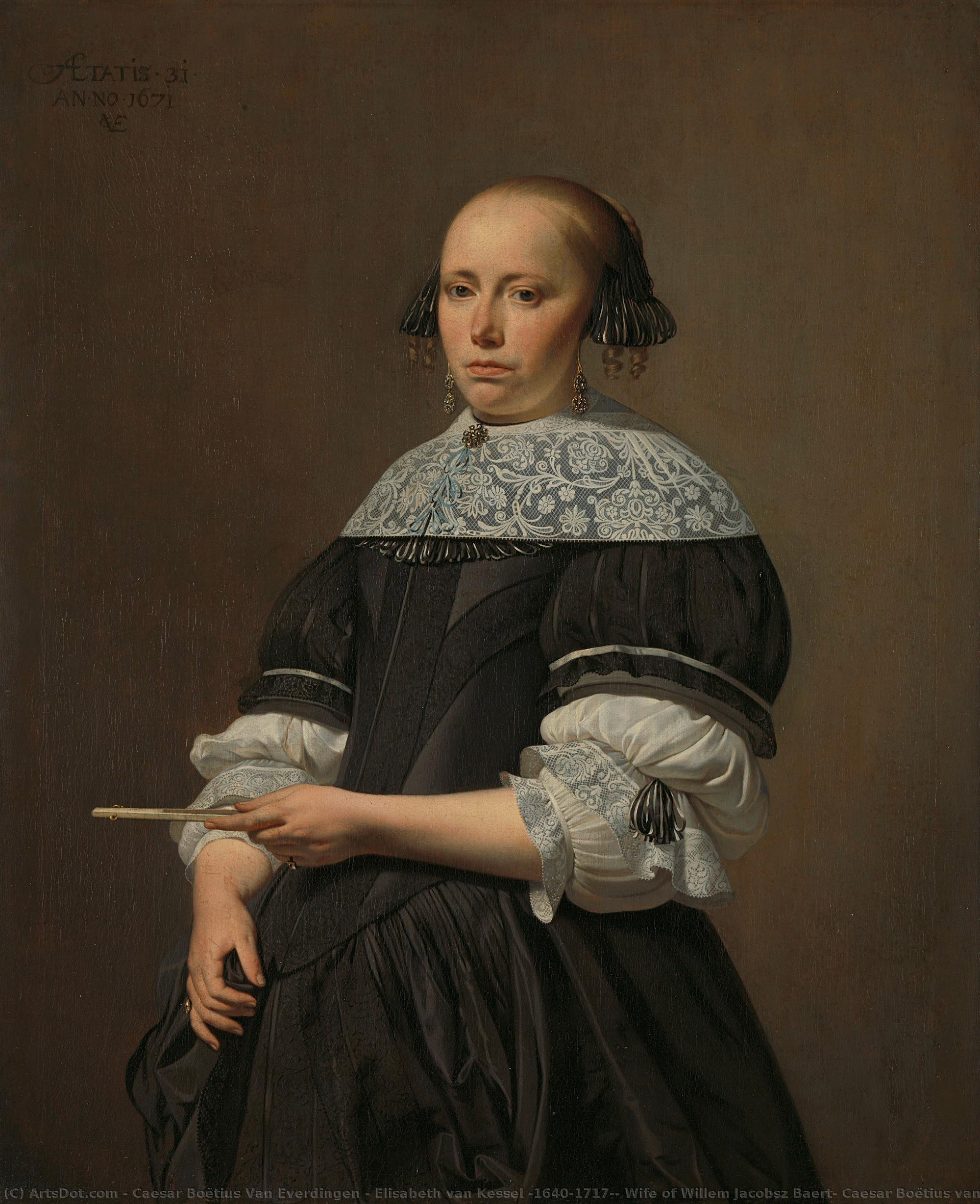 Elisabeth Van Kessel (1640-1717), Wife Of Willem Jacobsz Baert, Caesar Boëtius Van Everdingen, 1671 — Caesar Boëtius Van Everdingen