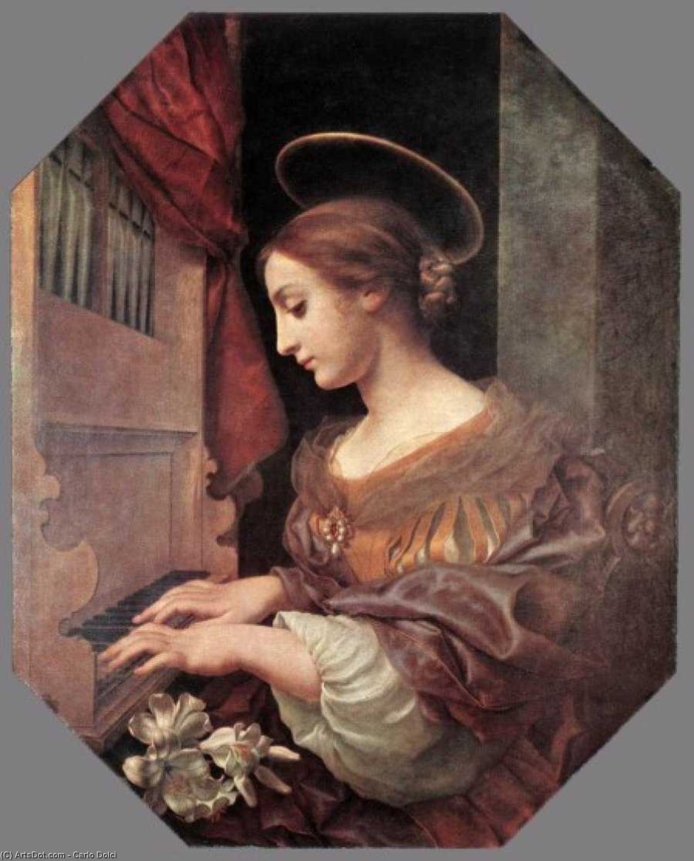 St Cecilia At The Organ — カルロ・ドルチ