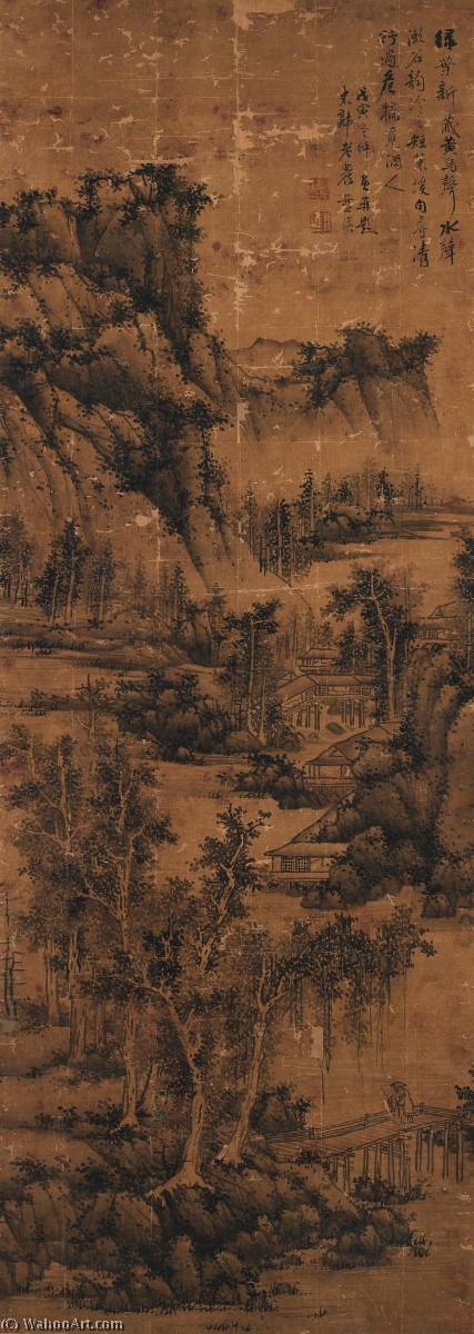 Recluse Crossing A Bridge — Lan Ying Jiang Hong
