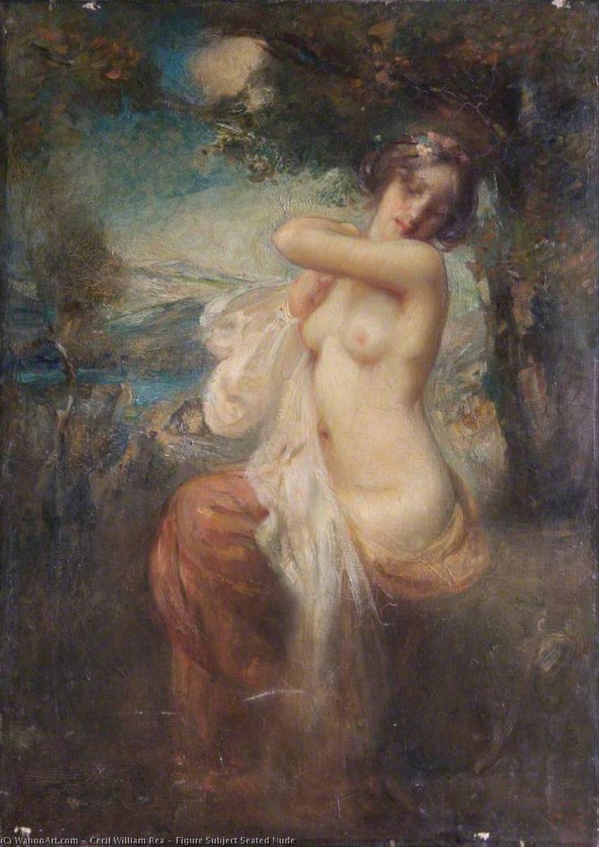 Figure Subject Seated Nude — Cecil William Rea