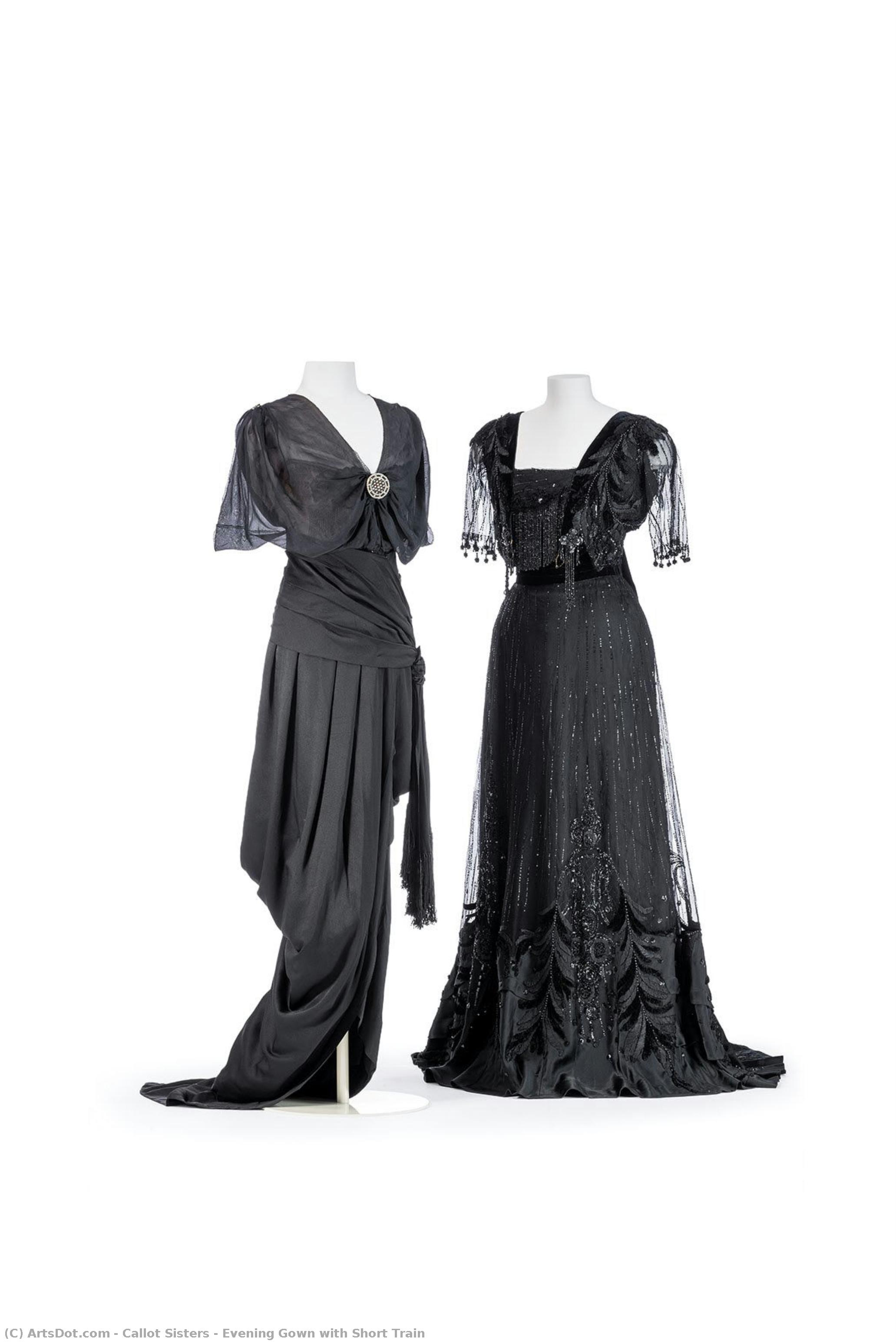 Evening Gown With Short Train — Callot Sisters