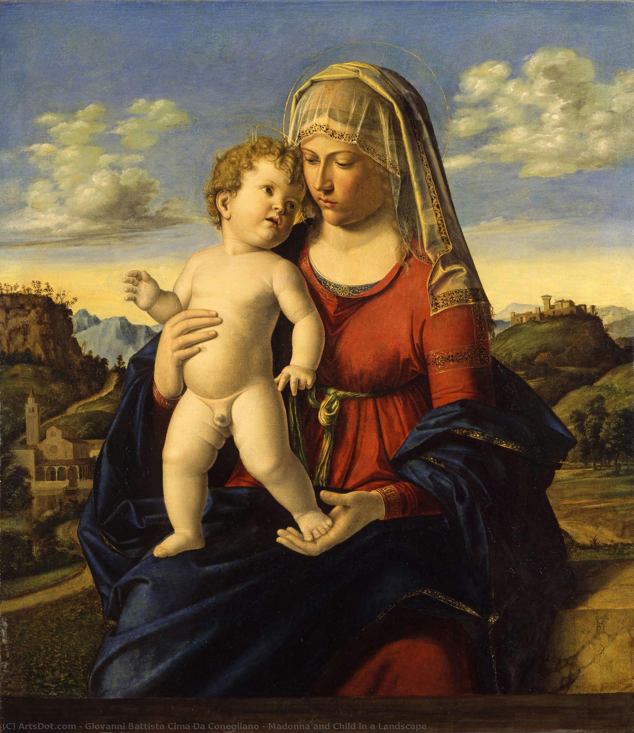 Madonna And Child In A Landscape — Giovanni Battista Cima Da Conegliano