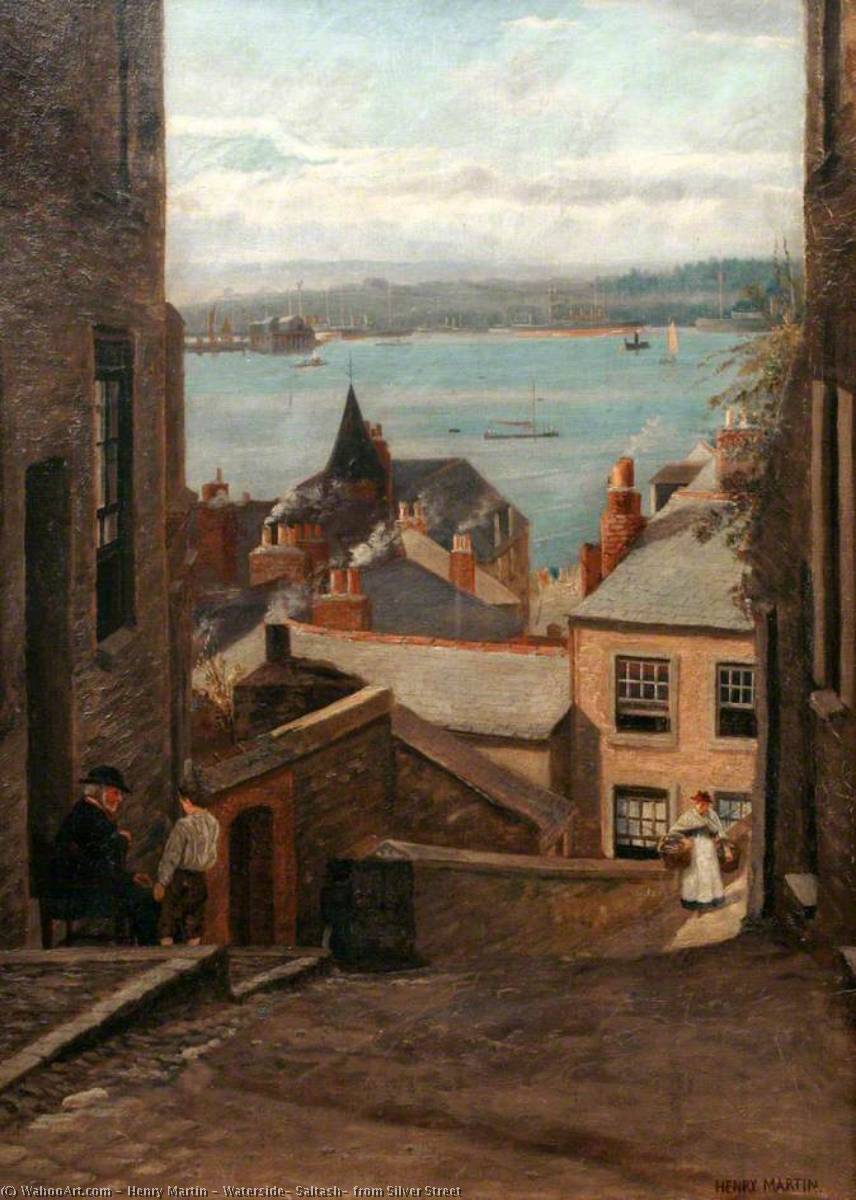 Waterside, Saltash, From Silver Street — Henry Martin