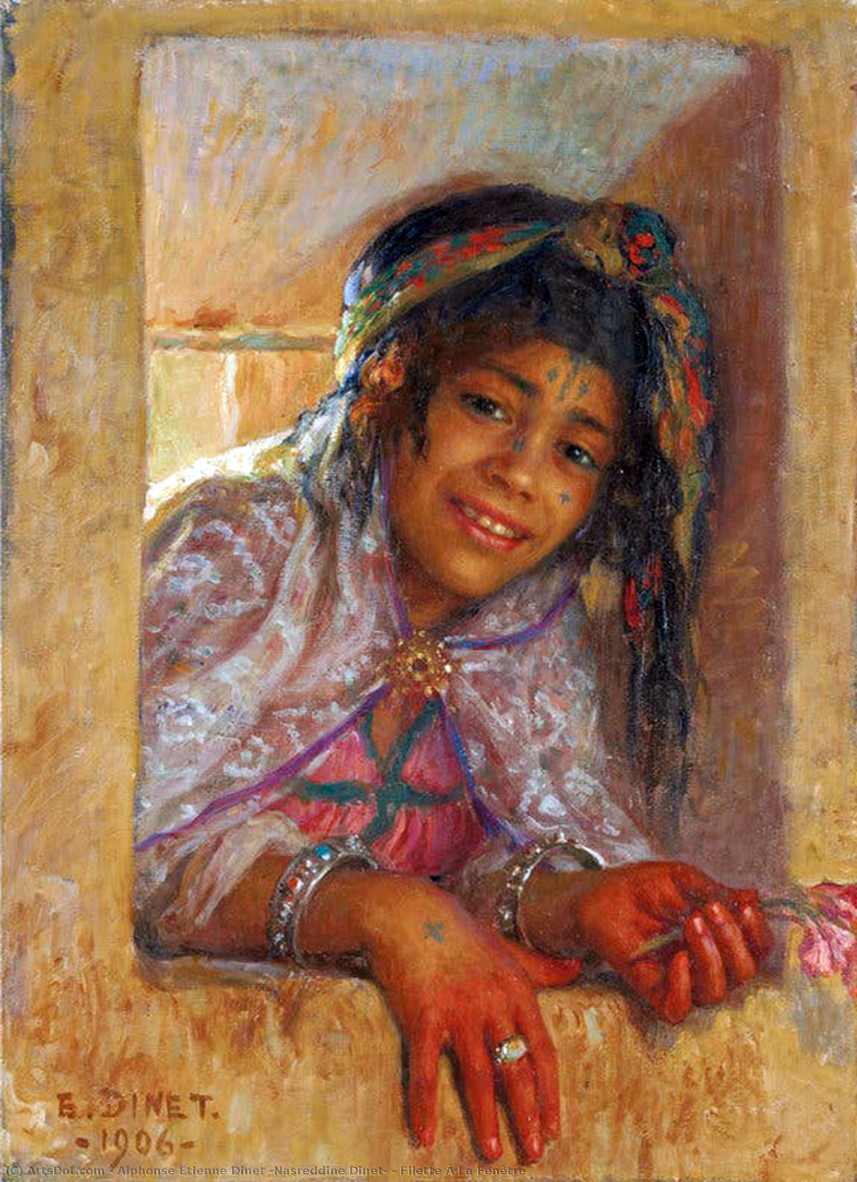 Filette À La Fenêtre — Nasreddine Dinet