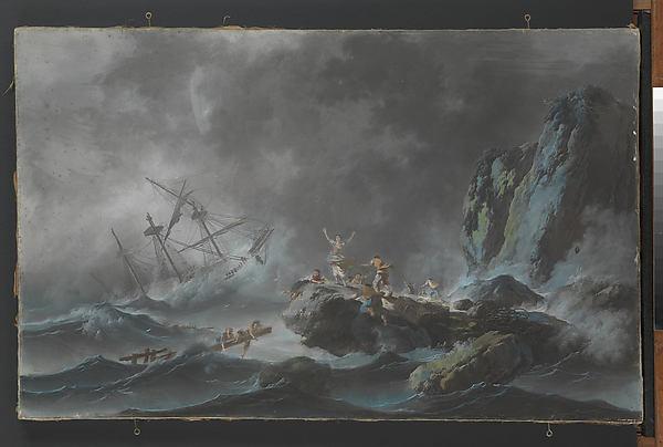 A Shipwreck In A Storm — Jean-baptiste Pillement
