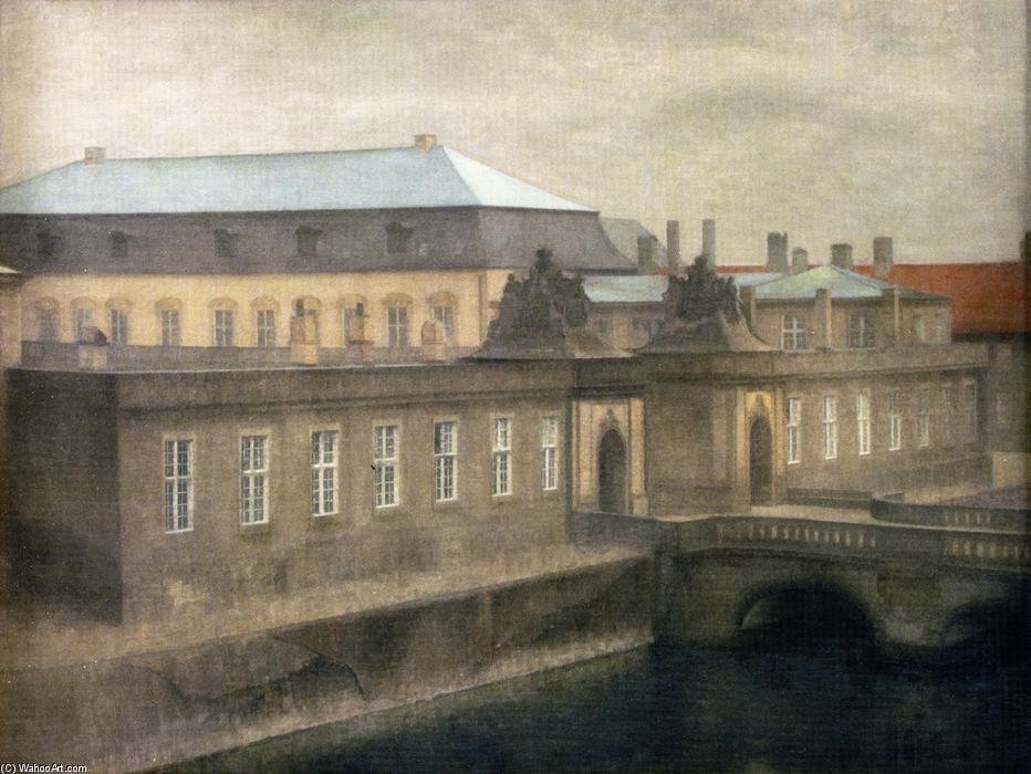 View Of Christiansborg Castle, Late Autumn — Vilhelm (hammershøi)hammershoi