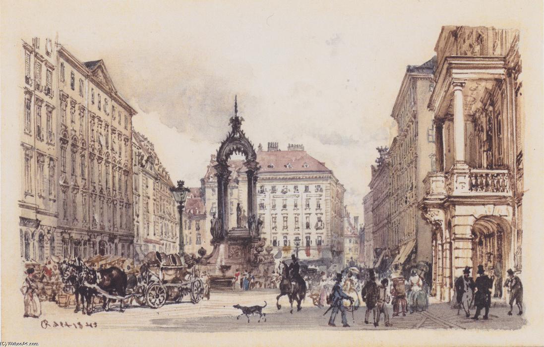 The Large Market In Vienna — Rudolf Von Alt