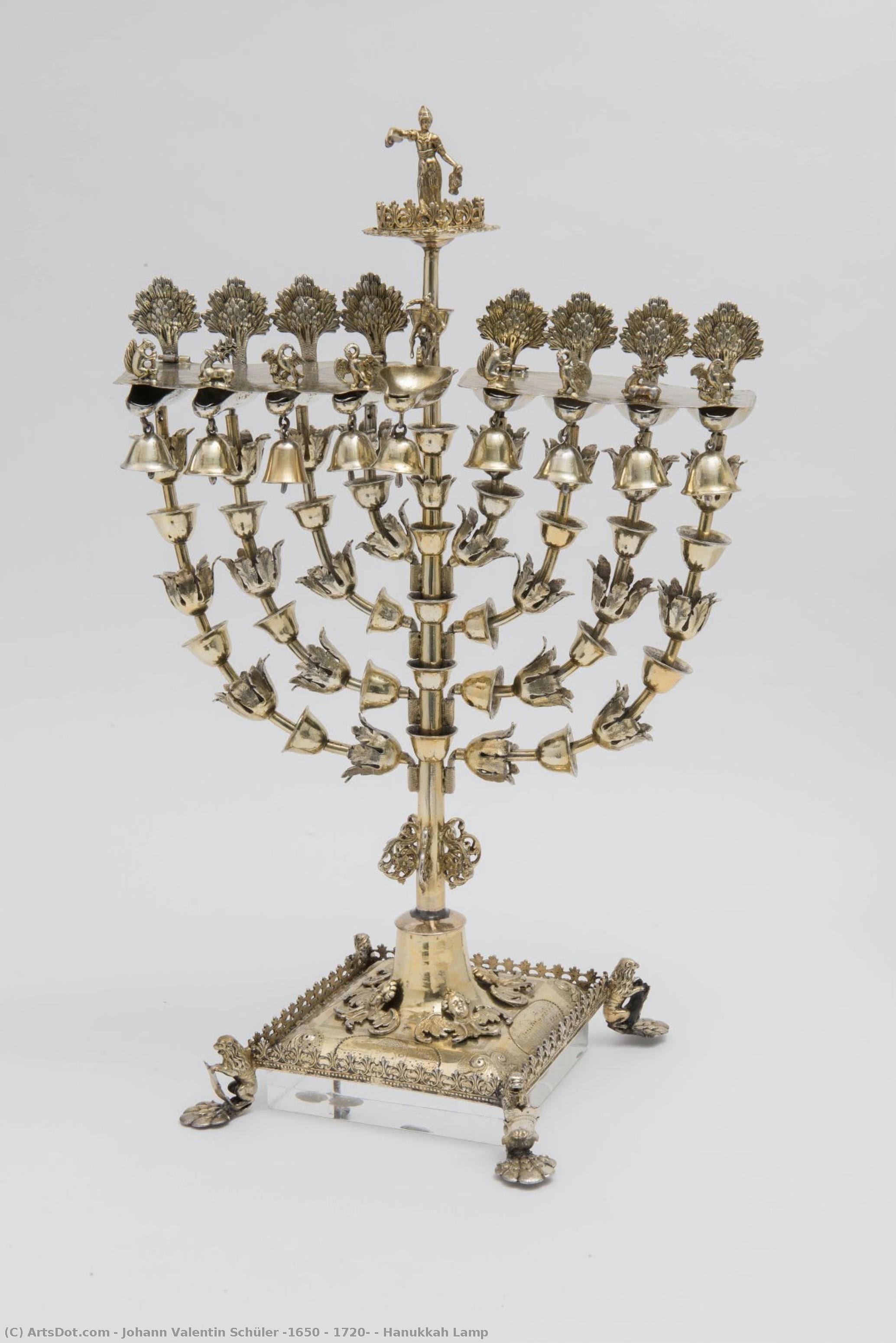 Hanukkah Lamp — Johann Valentin Schüler (1650 – 1720)
