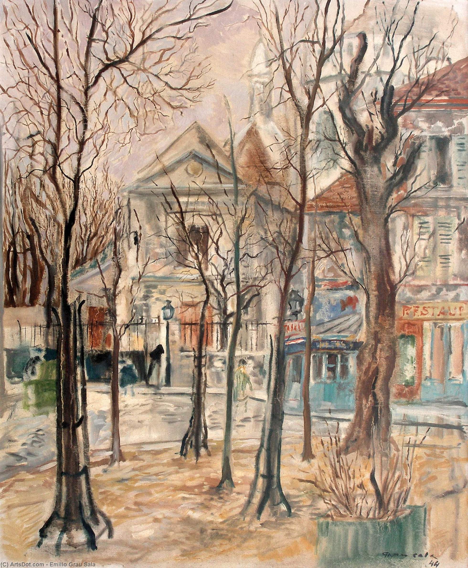 Montmartre In Autumn, (1944) — Emilio Grau Sala