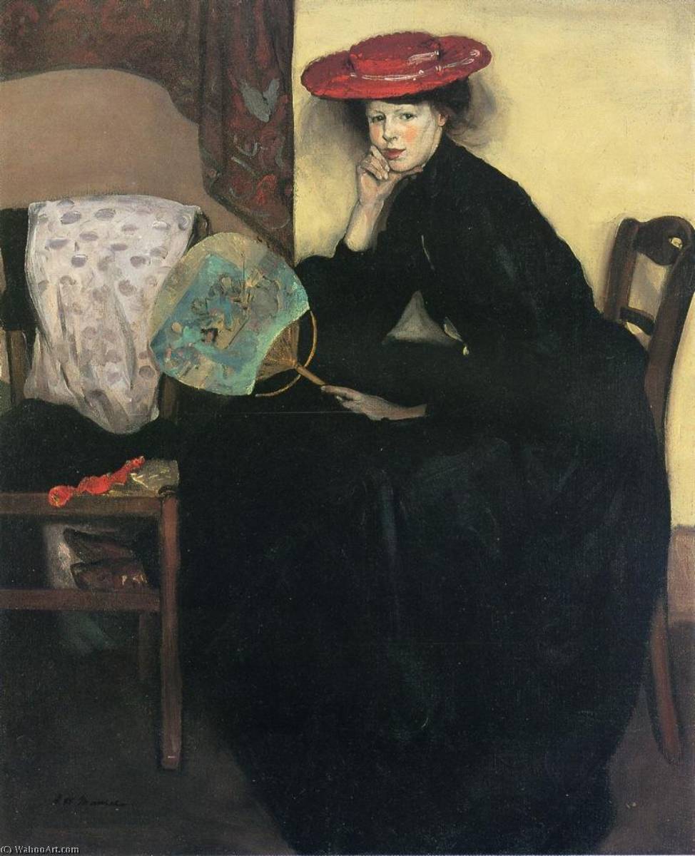 Model With A Japanese Fan — Alfred Henry Maurer