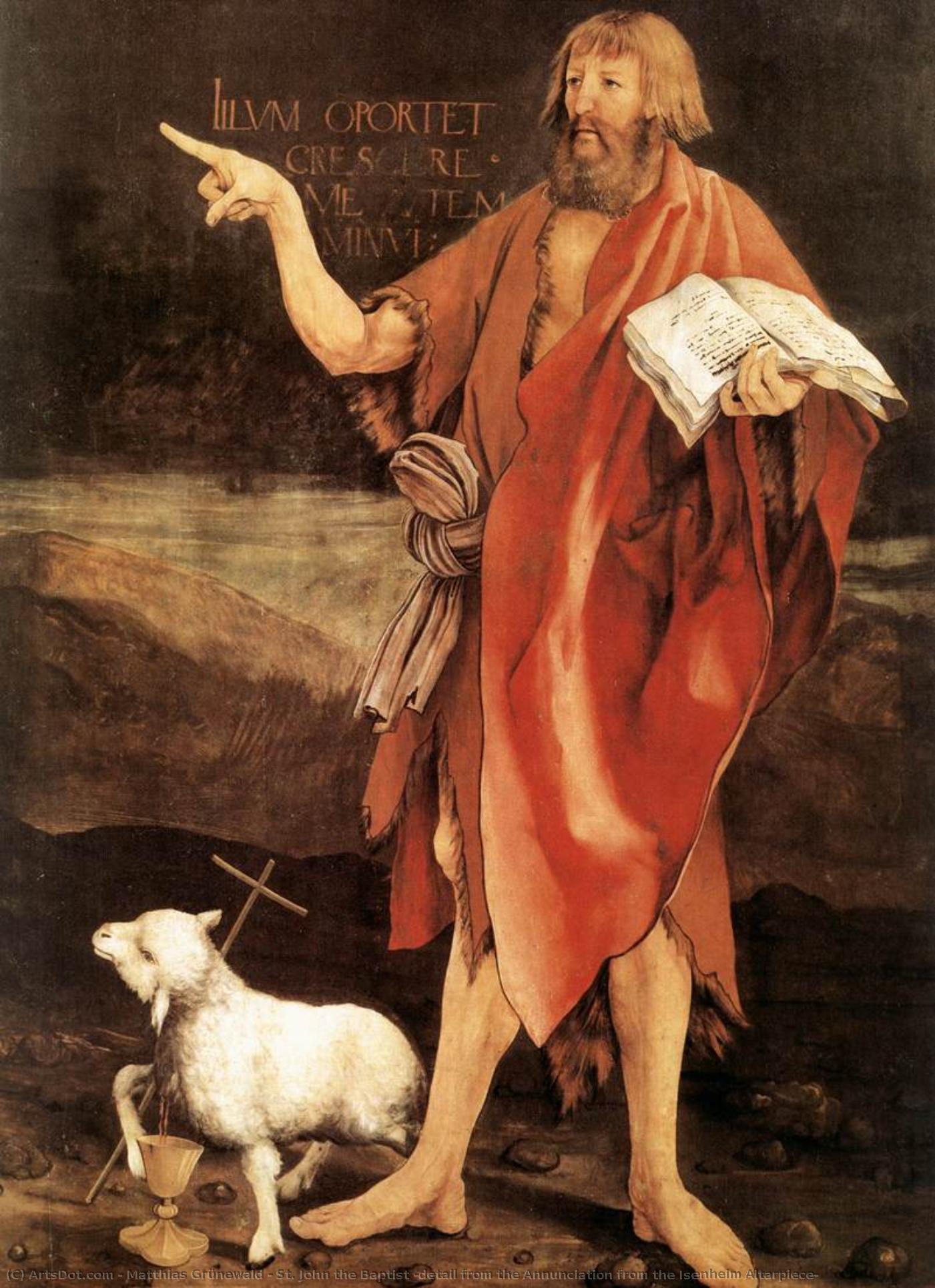St. John The Baptist (detail From The Annunciation From The Isenheim Altarpiece) — Matthias Grünewald