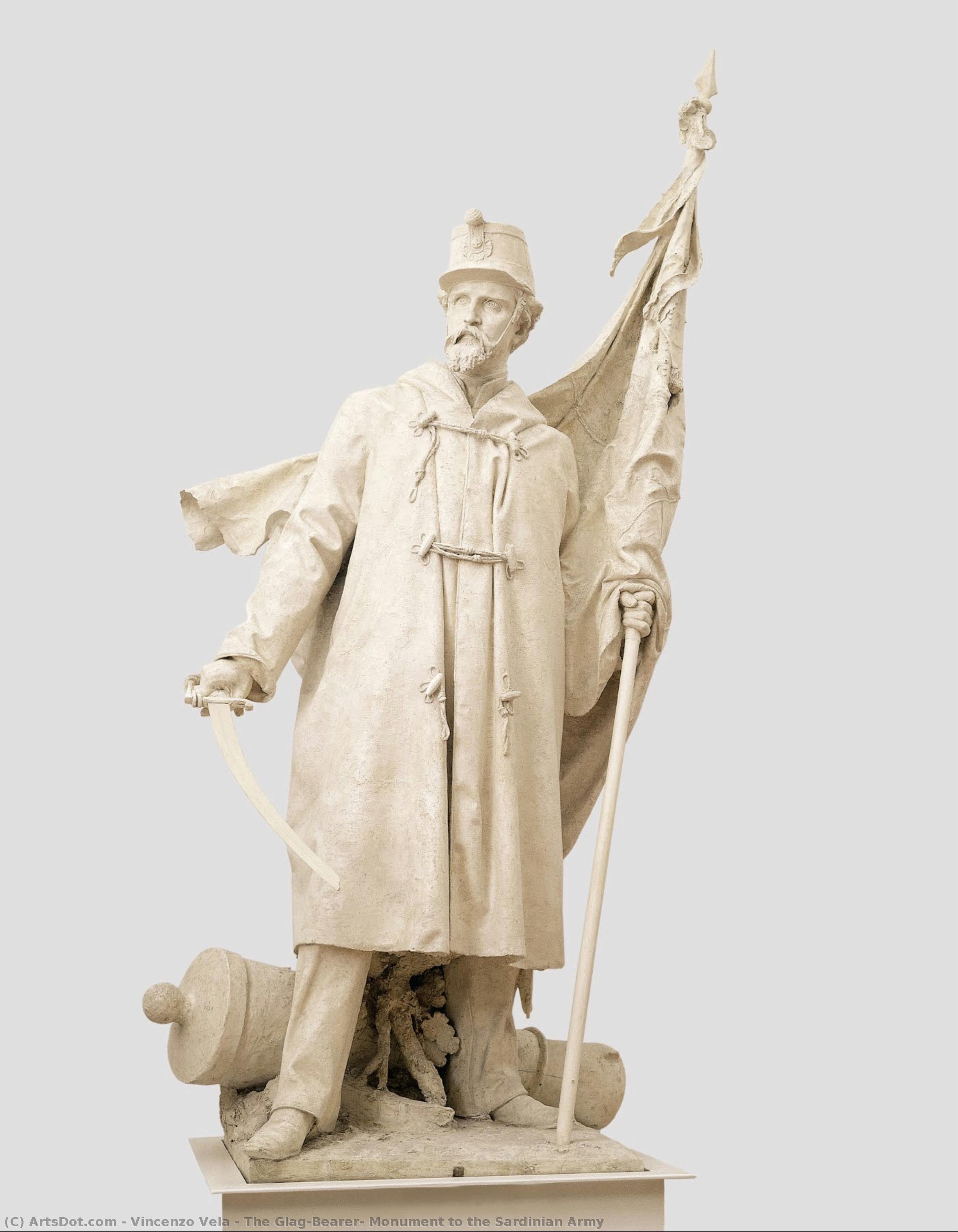 The Glag-bearer, Monument To The Sardinian Army — Vincenzo Vela