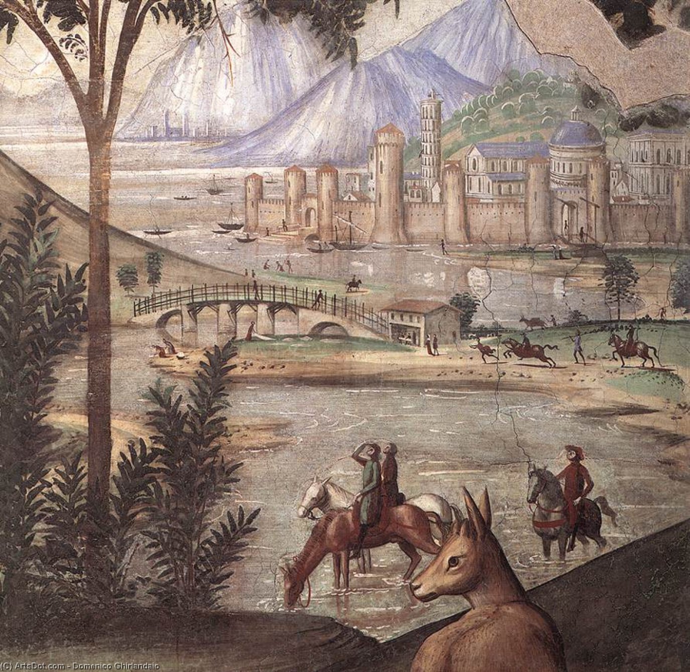 Frescoes - Stigmata Of St Francis (detail)2 — Domenico Ghirlandaio
