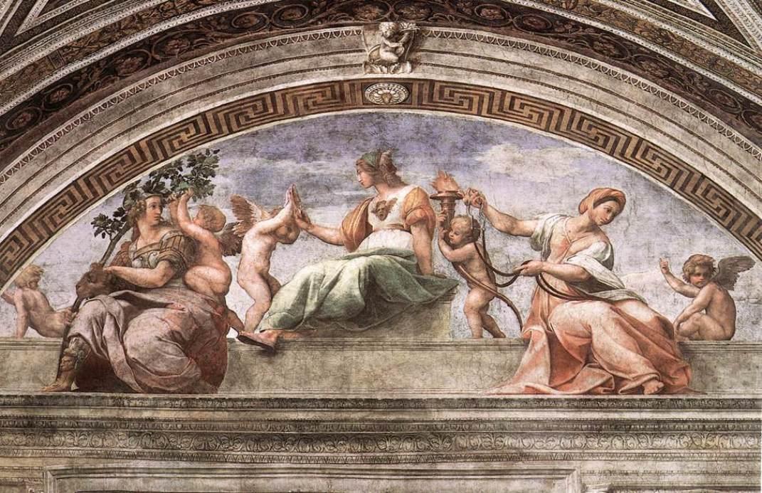 The Cardinal Virtues (stanza Della Segnatura) — Рафаэль