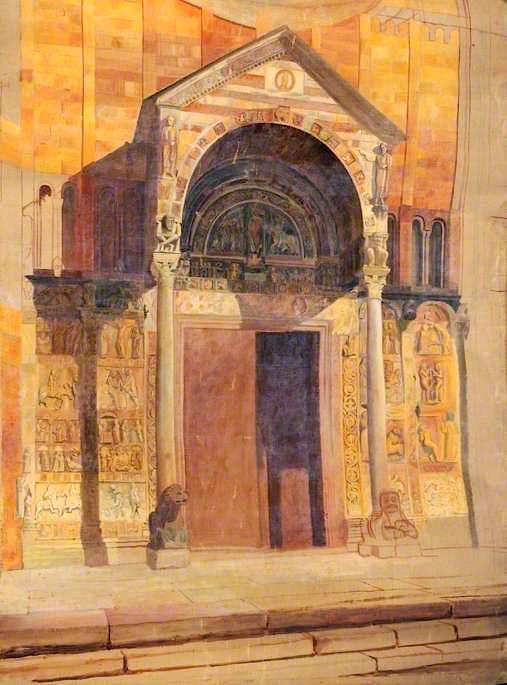 Exterior Of A Church, Ravenna, Italy — John Wharlton Bunney