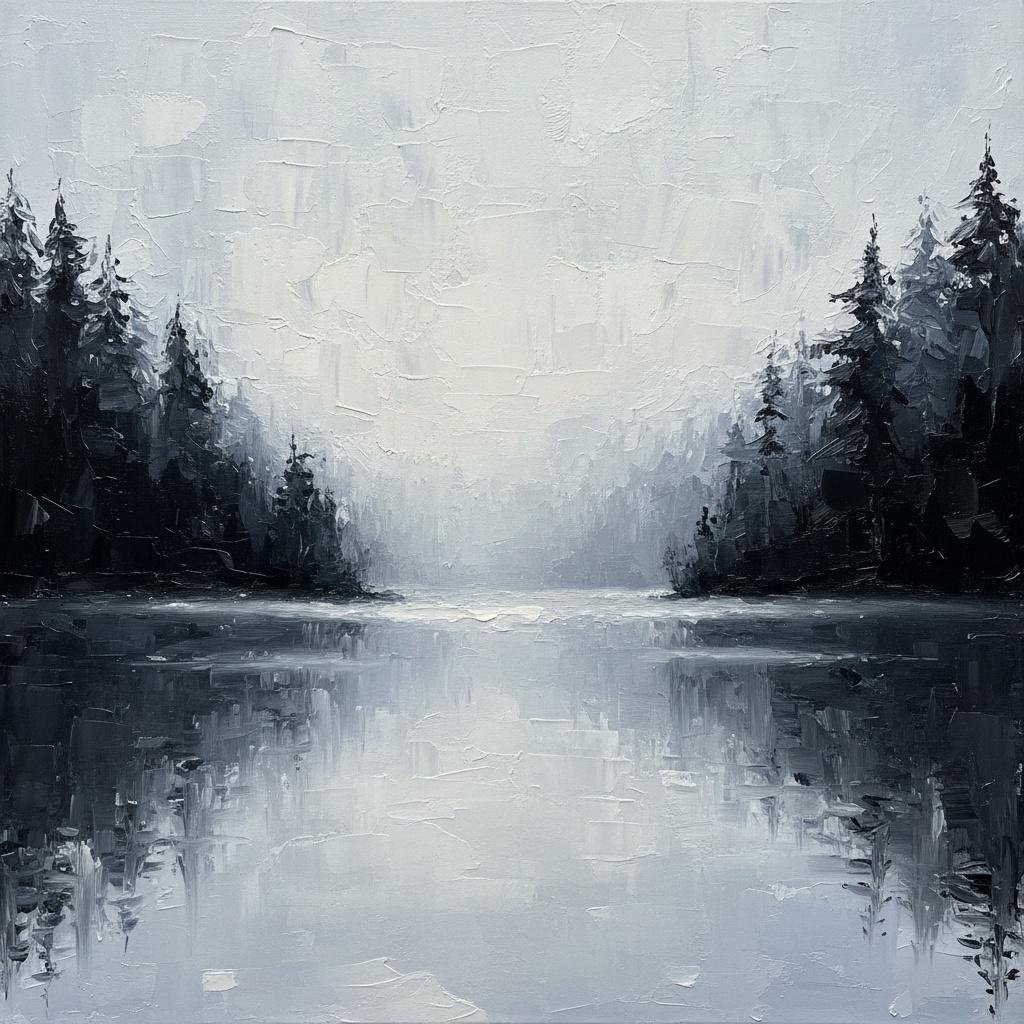 Ephemeral Silhouettes In Charcoal Mist: A Singular Study Of Serene Monochromatic Solitude — Christian Noiret