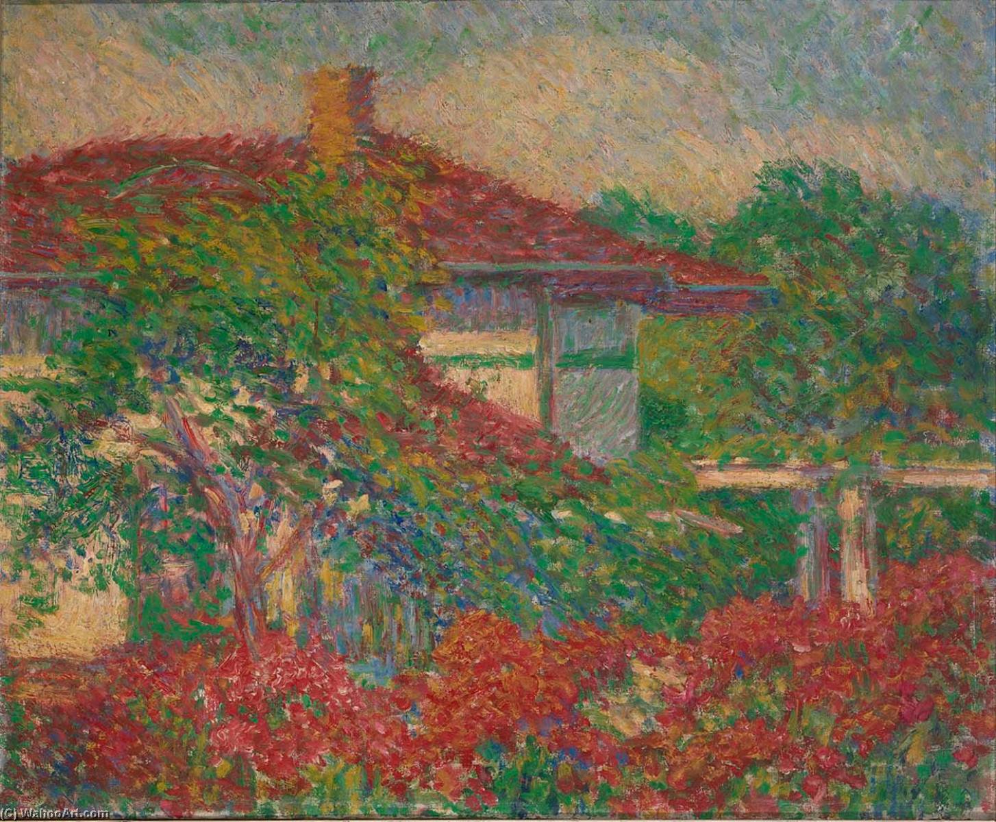 (landscape With Red Roof Building) — Carl Newman
