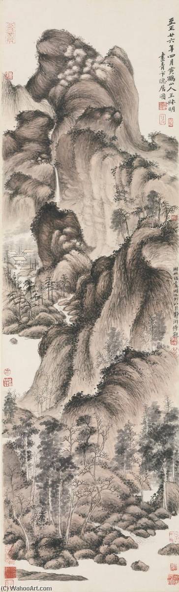 Dwelling In The Qingbian Mountains, After Wang Meng (1308 1385) — Wu Hufan