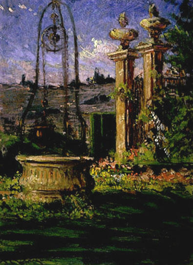 In The Gardens Of The Villa Palmieri — James Carroll Beckwith