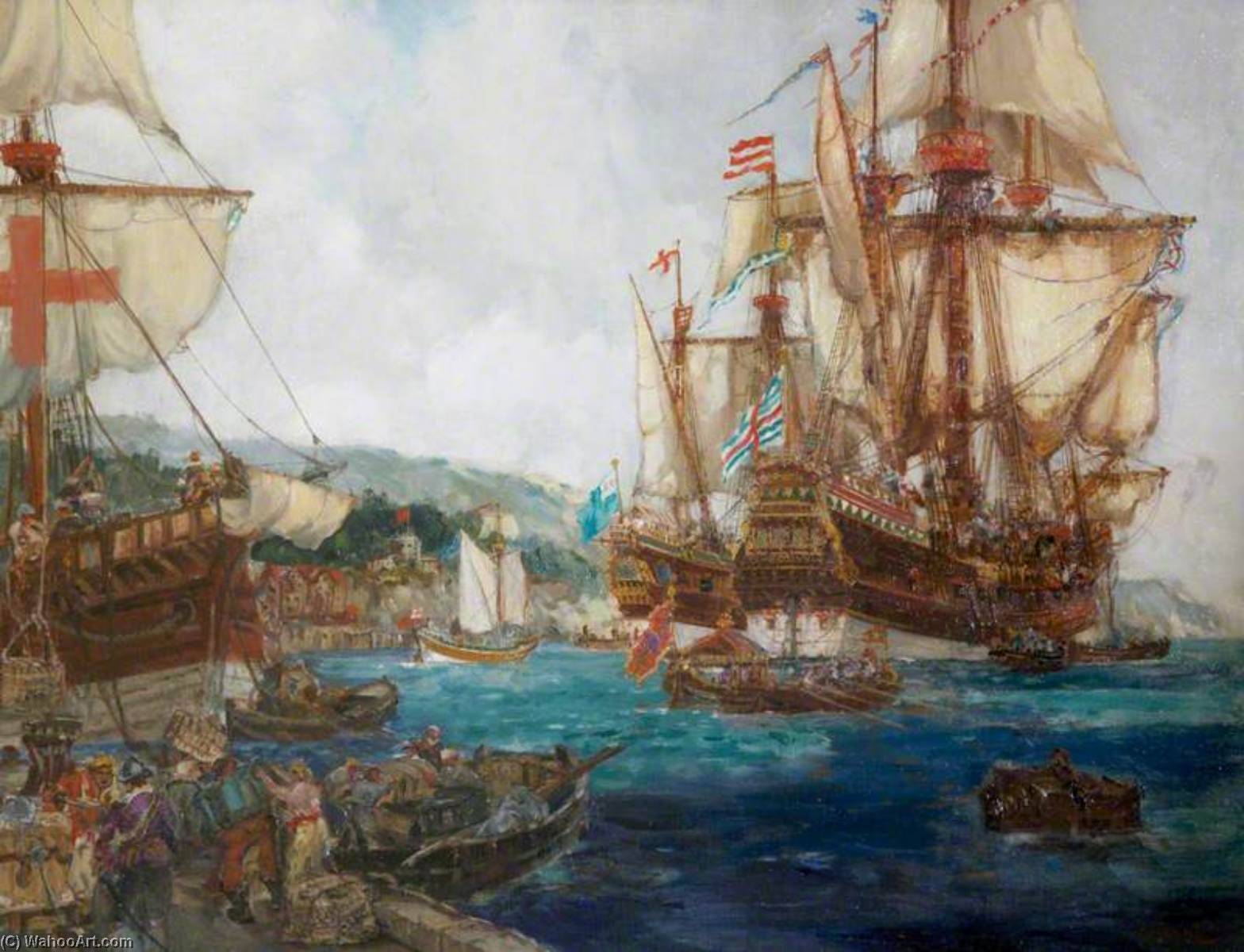 The Departure Of Drake In The 'golden Hind' ( ) — Frank Mason