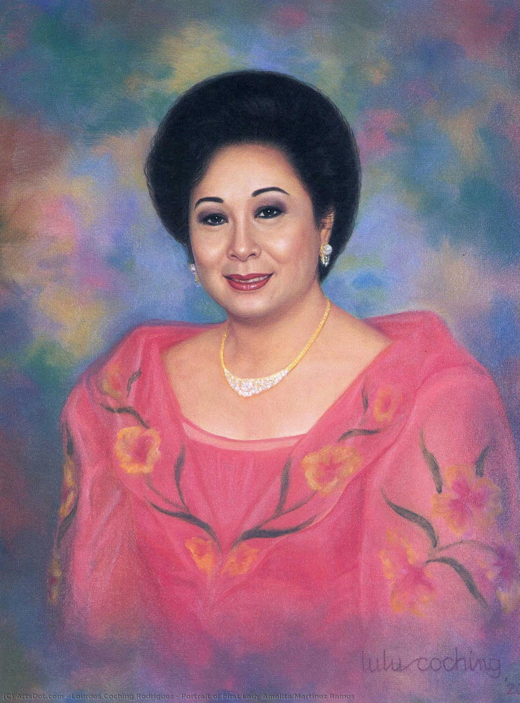Portrait Of First Lady Amelita Martinez Ramos — Lourdes Coching Rodriguez