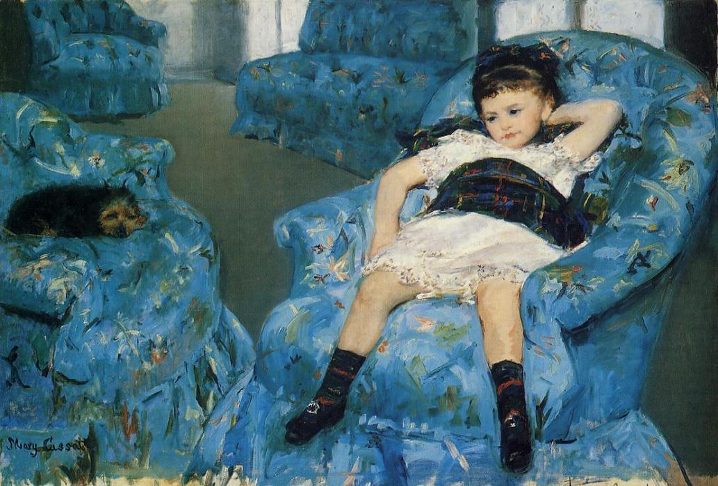 Little Girl In A Blue Armchair — Mary Stevenson Cassatt
