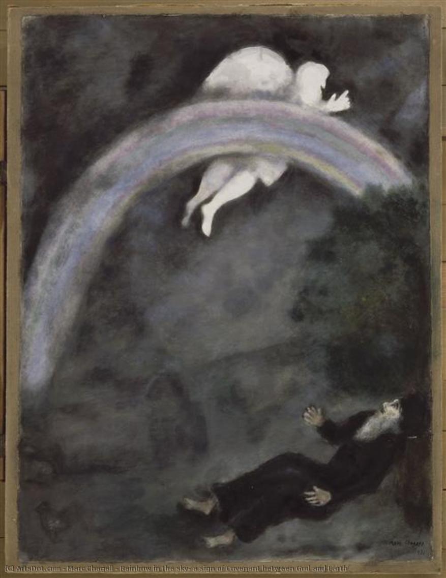 Rainbow In The Sky, A Sign Of Covenant Between God And Earth — Marc Chagall