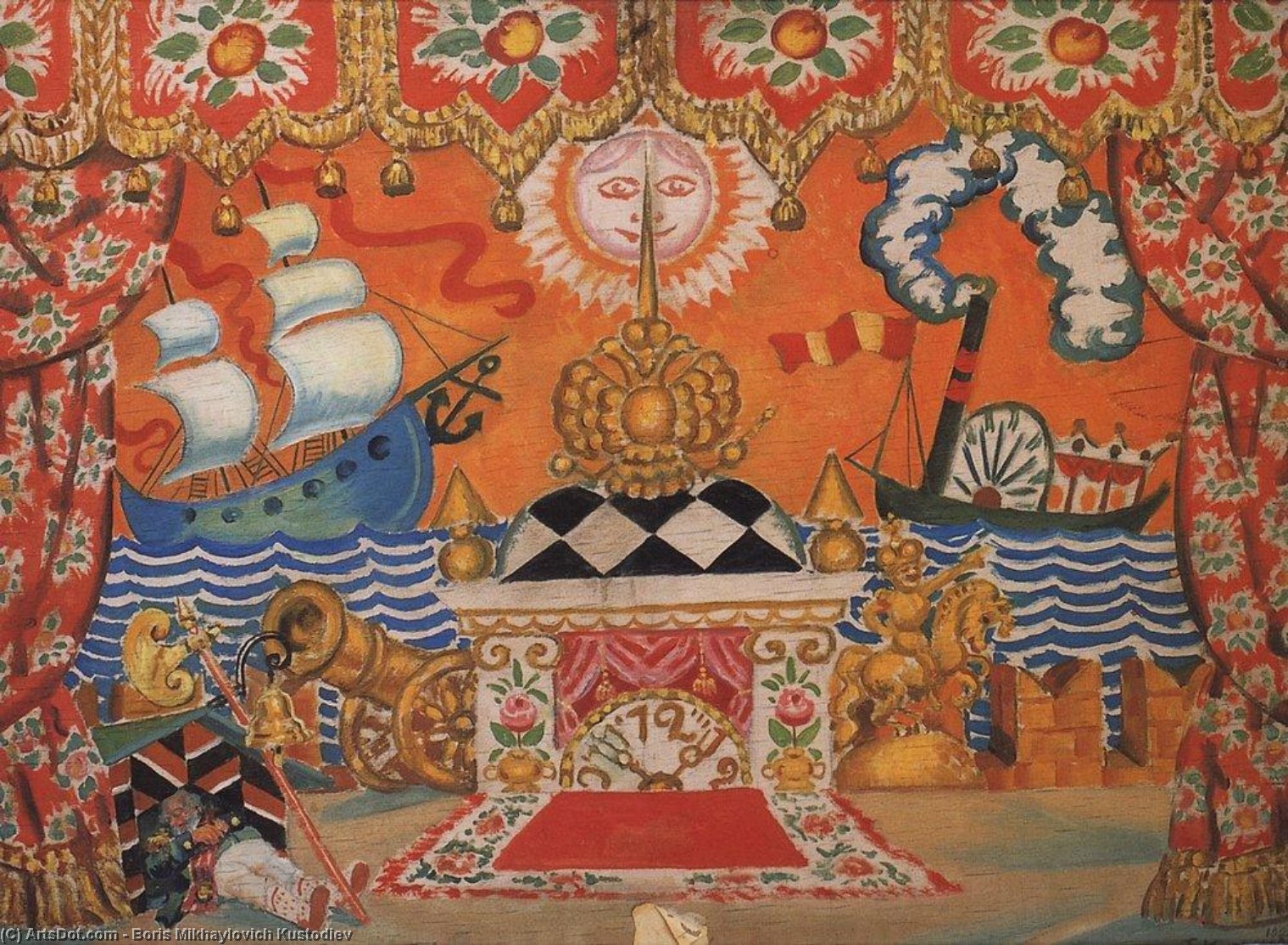 Petersburg. Palace — Boris Mikhailovich Kustodiev