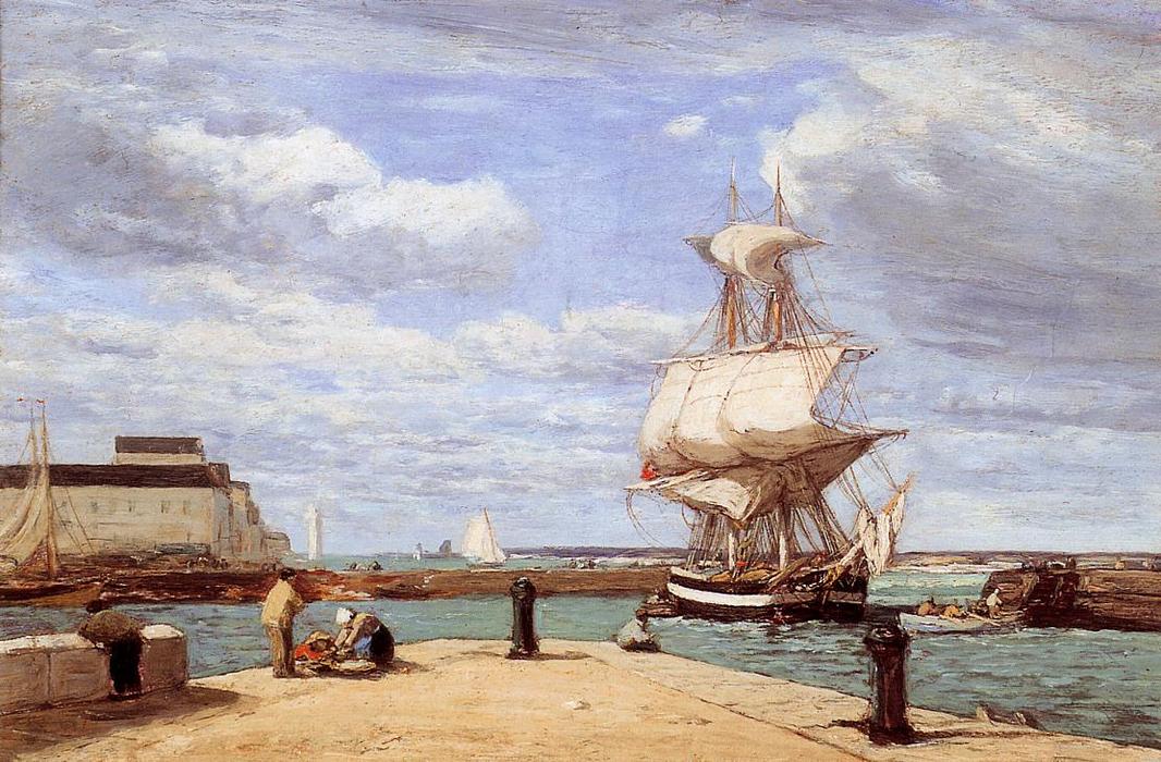 Honfleur, The Port — Eugène Louis Boudin