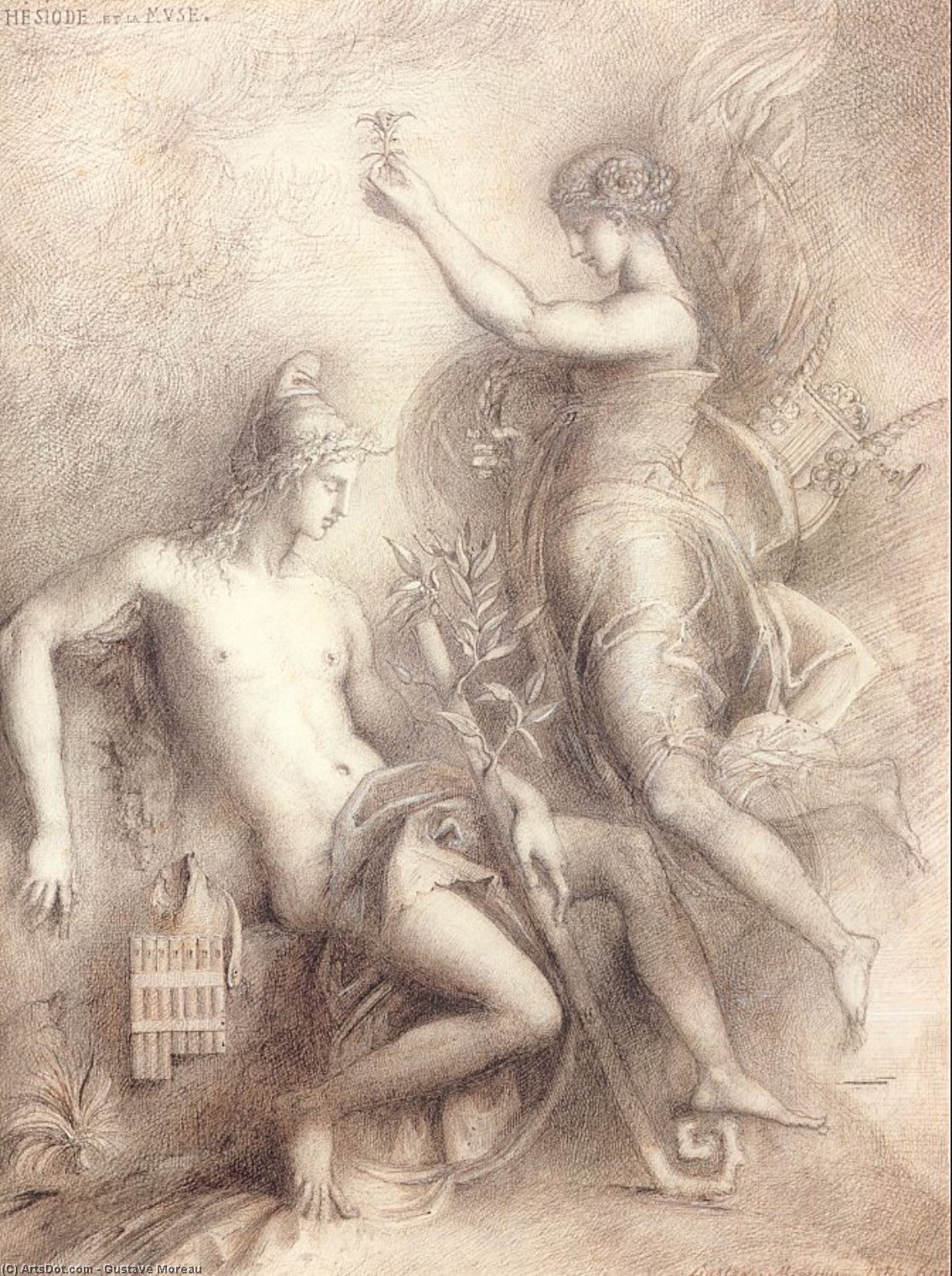 Hesiod And The Muse1 — ゴスタヴ・モロー