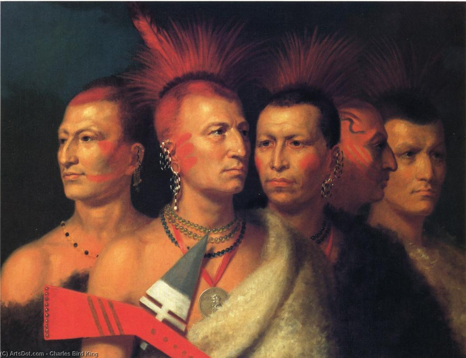 Young Omahaw War Eagle, Little Missouri, And Pawnees — Charles Bird King