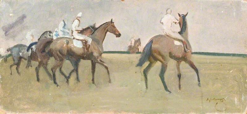 Study For 'start Of A Steeplechase' — Sir Alfred James Munnings