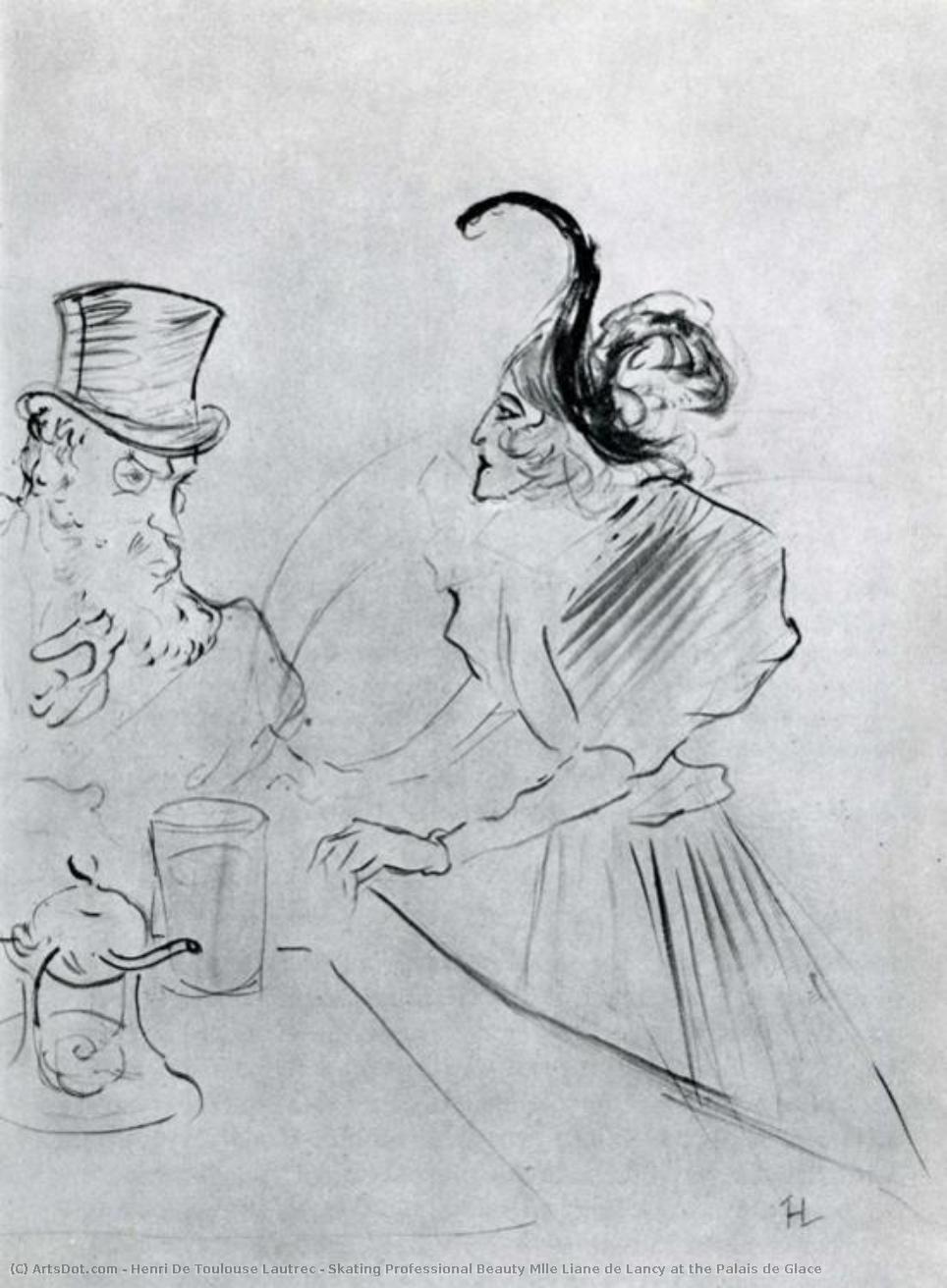 Skating Professional Beauty Mlle Liane De Lancy At The Palais De Glace — Henri De Toulouse-lautrec